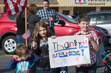 Thanking the veterans