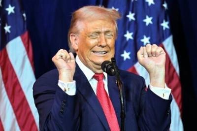 US President Donald Trump did an impression of a transgender weightlifter at the House Republican Party member retreat