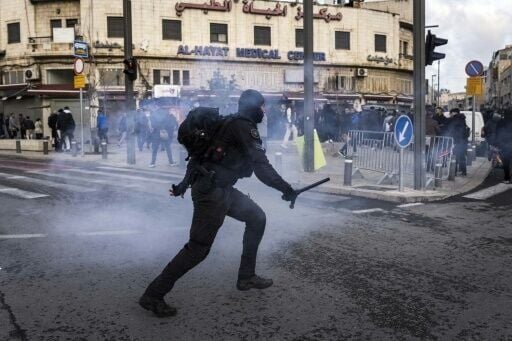 Israeli police fired tear gas before allowing Muslims to prayer briefly outside the walls of Jerusalem's Old City