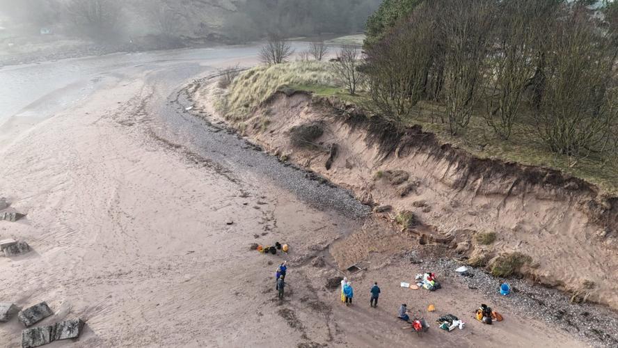 Storms reveal rare 2,000-year-old footprints on Scottish beach