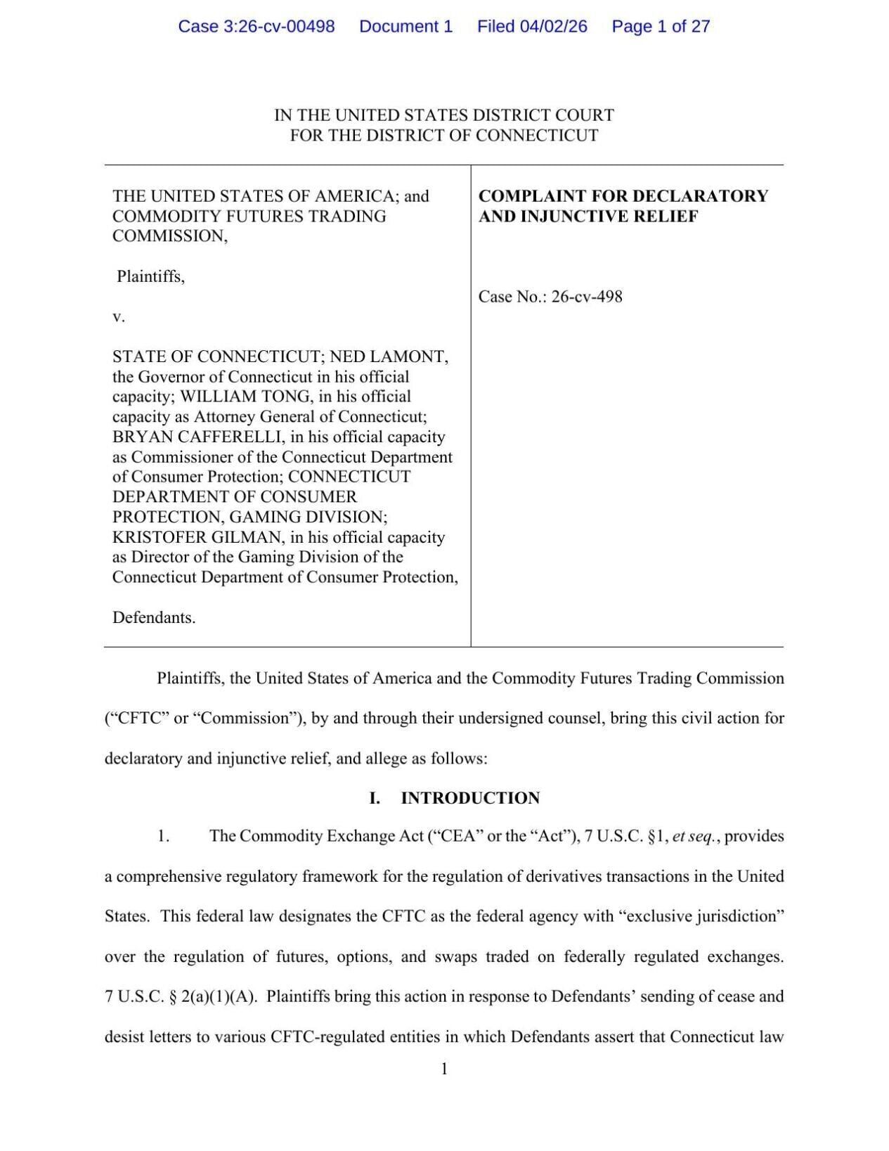 Lamont Complaint 040226