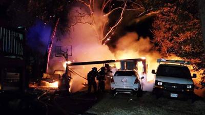 This detached garage on Joachim Avenue in Herculaneum was destroyed in a fire.