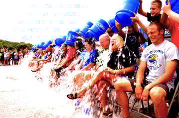 Seckman Middle staff members take the ice bucket challenge