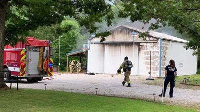 This De Soto-area taxidermy shop was damaged by fire Sunday.