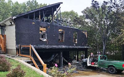 A fire destroyed this building on Tree Ridge Trail in Hillsboro.