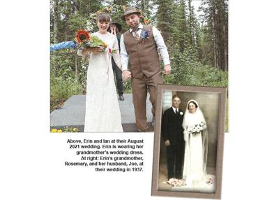 wedding dress column art