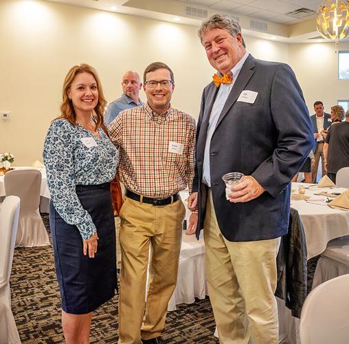 From left, Lori and Brian McKee and Kip Williams of Good Earth Tool, which received the Jeffersonian Award for a large business.