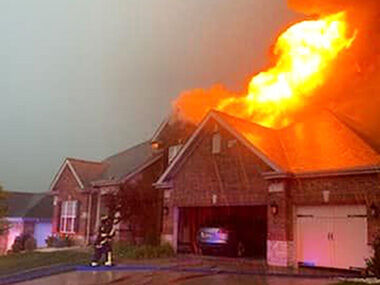 This house on Fall Flower Court in the Mirasol subdivision in the Jefferson County portion of Eureka was damaged by fire.