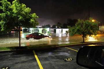 Flash flooding on Tenbrook Road in Arnold