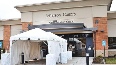Jefferson County Adminstration Building tents
