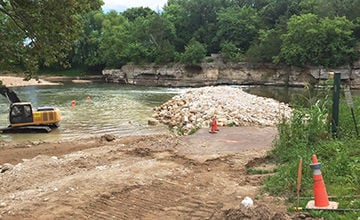 Construction underway at Rockford Beach in House Springs.