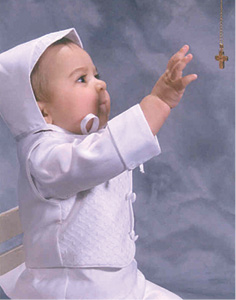 All dressed up and ready to be baptized 