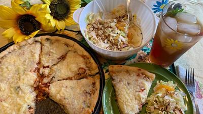 My Leader Yummy – Chicken Fajita Pizza, Mandarin Salad