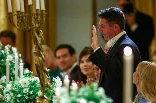 Trump asked Northern Irish golfer Rory McIlroy to stand up during the State Dinner as he congratulated him for winning a second successive Masters