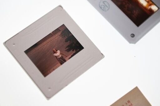 Going down memory lane: a photo slide shows Rachel Fournier, who will be given medical assistance to die due to a brain tumor, as a young woman