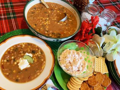 Caribbean Ham and Bean Soup, Pineapple Ham Spread