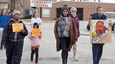 people march during the 2023 MLK Jr. March