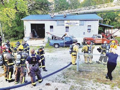 T&J Auto Repair in De Soto was damaged by a recent fire, and arson is suspected