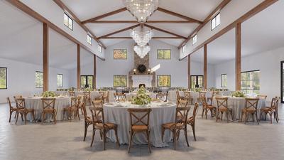 An artist’s rendering of the Romaine Valley Weddings & Events center to be built this fall.