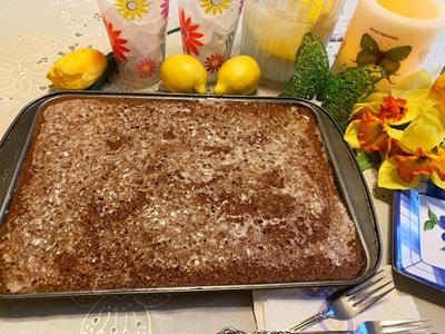 Grandma’s Gingerbread with Lemon Glaze