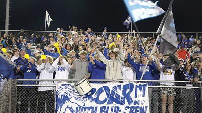 Northwest High School students get rowdy during the 2022 homecoming football game.
