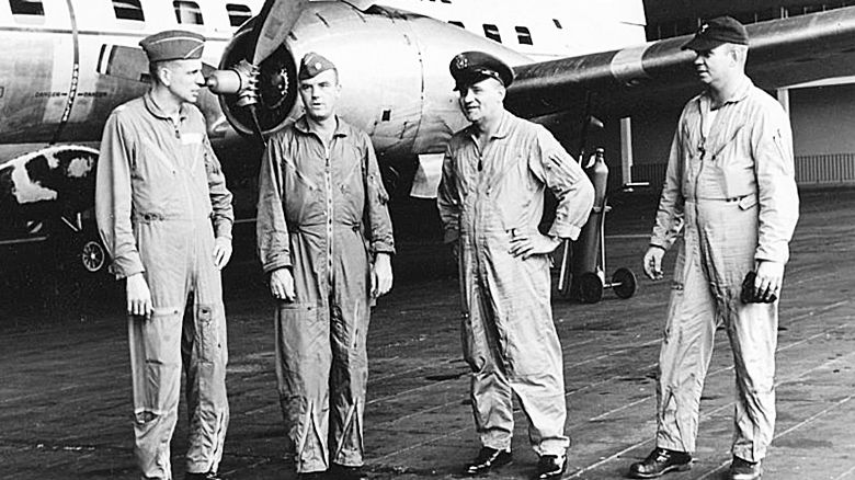 Arthur Wehner is pictured, second from left, in this undated photograph.