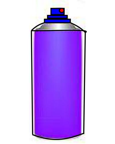 purple spray paint can