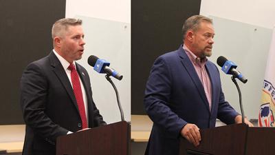 Republican Tim Whitney, left, and Democrat David Frank will face off in the Nov. 3 general election for the county executive seat.