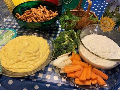 Mustard Pretzel Dip, Ranch Yogurt Dip