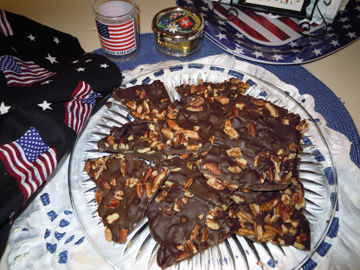 Chocolate Cherry Pecan Bark