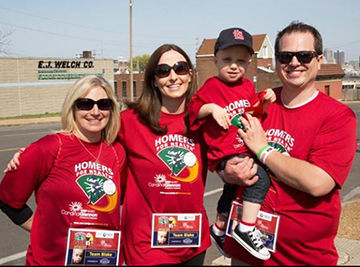Blake Bahr took part in Homers for Health Game Ball Relay