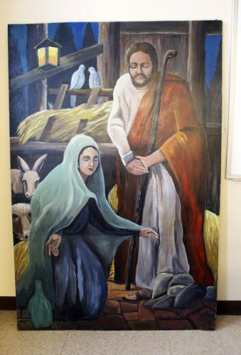 Ludwig Melzner's painting stored at First Christian Church of Hematite