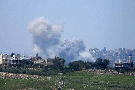 Smoke rises after an Israeli air strike in southern Lebanon