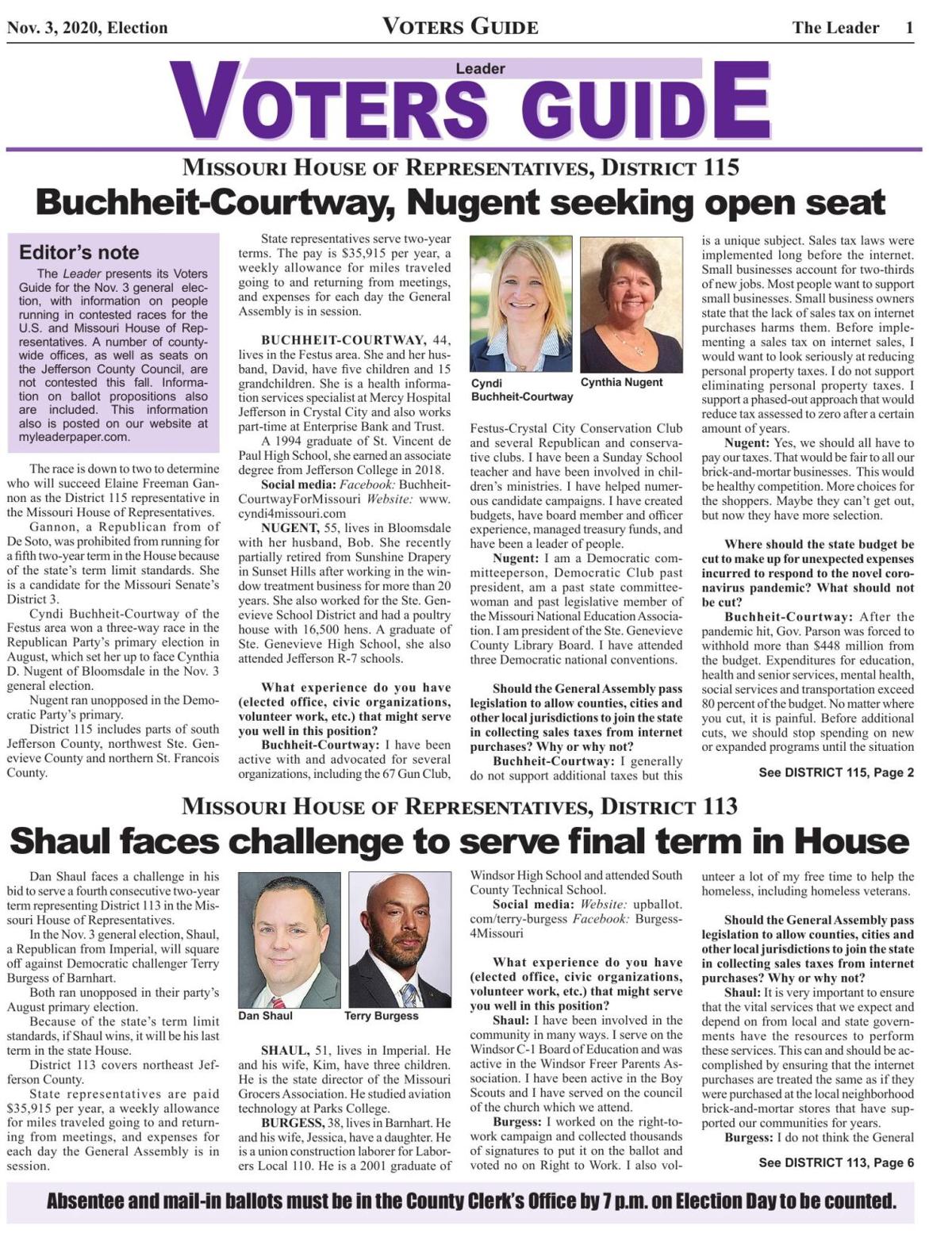 Nov 3 Leader Voters Guide Elections Myleaderpaper Com