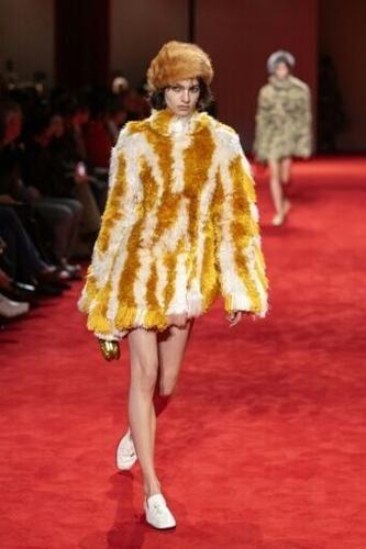 Louise Trotter used recycled fibreglass fibres to create showstopping looks for her second Bottega Veneta collection.