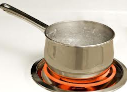 Pot of boiling water