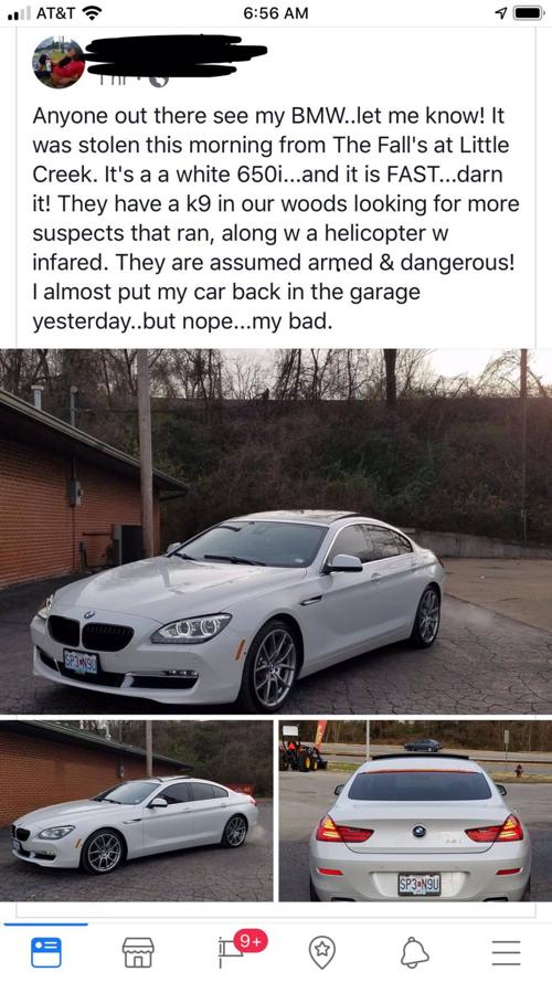 Stolen BMW