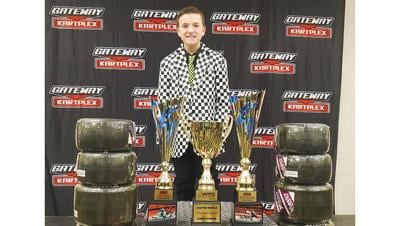 Carter Riddle at a championship banquet.