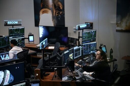 The NASA control room is at the same facility used in the Apollo missions of the 1960s and 70s