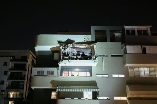 An apartment damaged by a missile strike is seen in Ramat Gan, in the outskirts of Tel Aviv, Israel on March 18, 2026.
