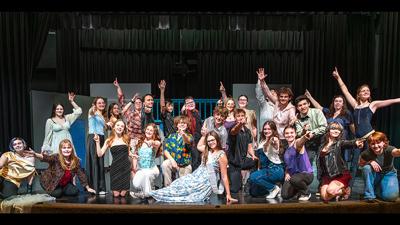 Windsor High Musical Theatre Department students rehearse for "Mama Mia!"