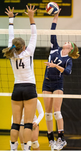 St. Pius volleyball team downs Lutheran South in straight sets 