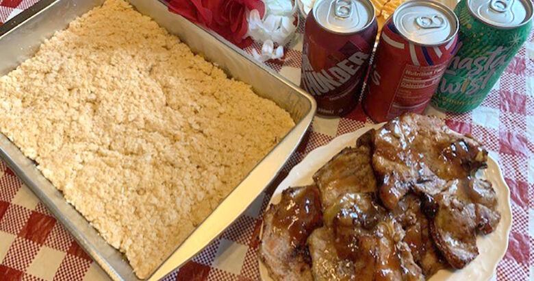 My Leader Yummy: Apricot-Dijon Pork Chops and Butterscotch Rice Krispies Treats