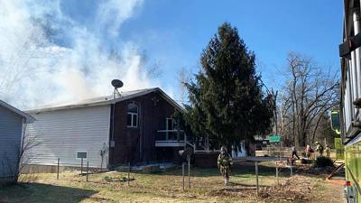 This home on Shore Acres Drive in Dittmer is uninhabitable following a fire there on Sunday.