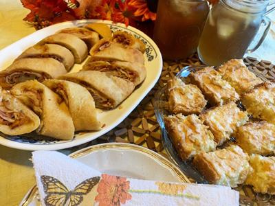 Baked Club Sandwich Rounds, Lemon Coconut Bars