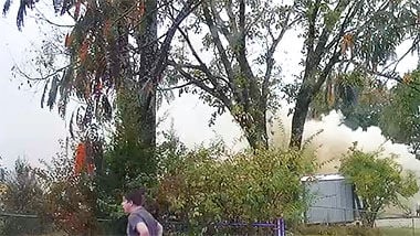 A mobile home on Hwy. 110 north of De Soto was destroyed by fire.