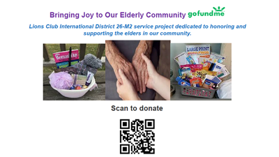 The House Springs Lions Club is collecting items to donate to people living in three area nursing homes.