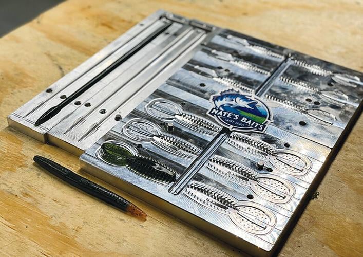 This is the mold that Nate’s Baits uses for its Warrior Craws.