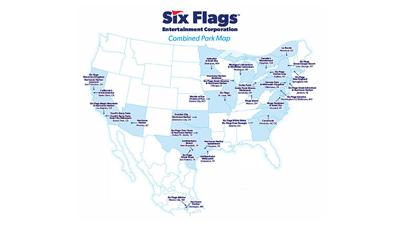 Six Flags combined park map