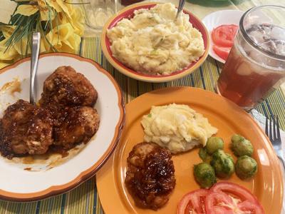 Savory Pork Chops, Rustic Cheddar Mashed Potatoes
